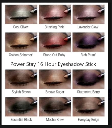 Avon Power Stay 16-Hour Waterproof Longwear Eyeshadow & Eyeliner Stick (Cool Silver)