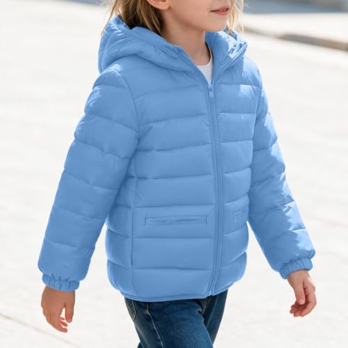 Qedqyi Girls Winter Coat Lightweight Warm Puffer Jackets with Pockets - image 2