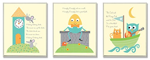 The Kids Room by Stupell Classic Nursery Rhyme 3-Pc. Rectangle