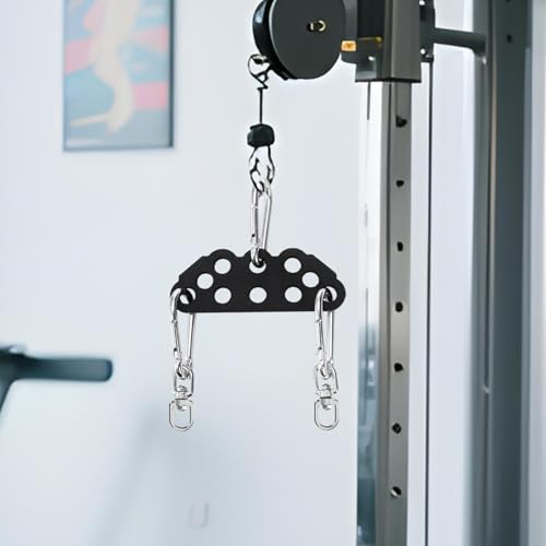 Soporte para máquina de cables con polea ajustable y placa adaptadora de rack para sentadillas 2
