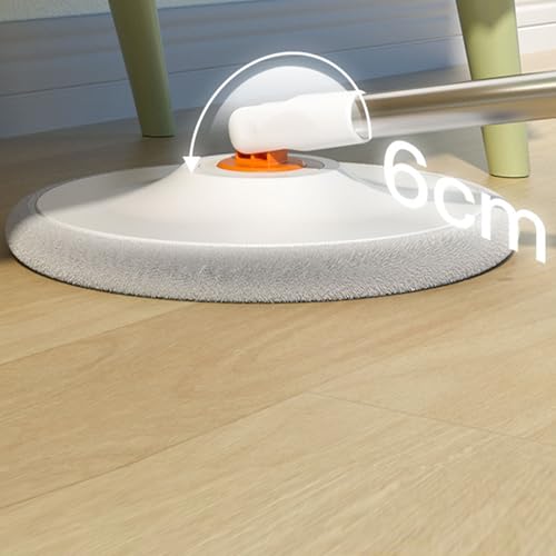 Vuggdt Wischmopp-Eimer-Set mit Auswringer, Wischeimer, Bodenreinigungssystem mit Auswringer, 2 Fächer, für Hotel, Fitnessstudio, Klassenzimmer, Keramikfliesen – Bild 8