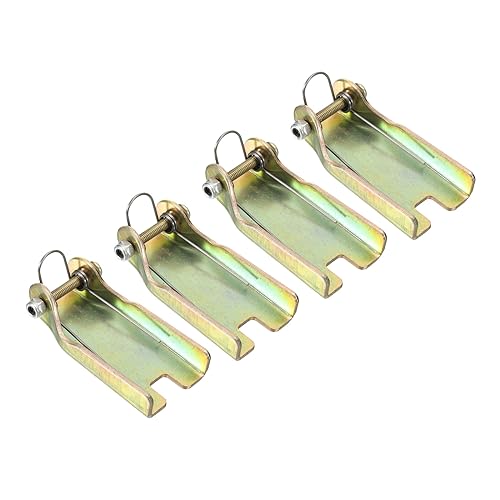 Image of PATIKIL 2.5 Inch Hook Safety Latch Kit, 4 Pack Metal Towing Hitch Replacement for Clevis Hook Trailer, Golden Tone