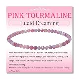 MASSIVE BEADS Natural Genuine Gemstone Beads Healing Crystal Chakra Reiki Jewelry Faceted Round Beads Bracelets (Pink Tourmaline, 3mm)