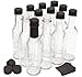 Hot Sauce Bottles with Black Caps & Shrink Bands, 5 Oz - Case of 12