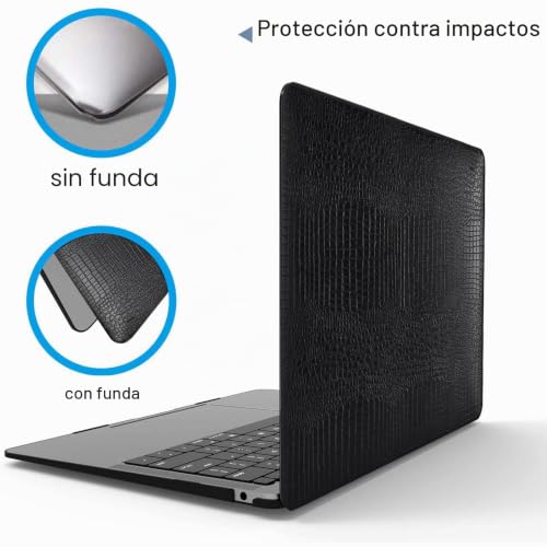 Funda MacBook Pro 13 antigolpes dura con protector teclado negro 4