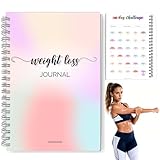 12-Month Weight Loss Journal for Women, A5 Pastel Rainbow Weight Loss Tracker & Body Measurements Planner, Fitness Progress Notebook for Motivation and Goal Setting