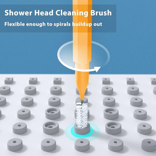 Image of Lumkew 30Pcs Shower Head Cleaner Tool Set, Multi Size Shower Head Cleaning Brush for Small Hole Anti-Clogging Nozzle with Storage Boxes, Showerhead Nozzle Unclogger Picks for Household Bathroom