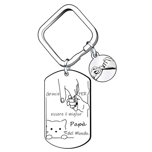 QTZXZX Regalo papà portachiavi,papà regalo,papa compleanno regali,papà regali,Per papà compleanno regali,per il papà regalo,festa del papà “Grazie PER essere il miglior Papà del Mondo”
