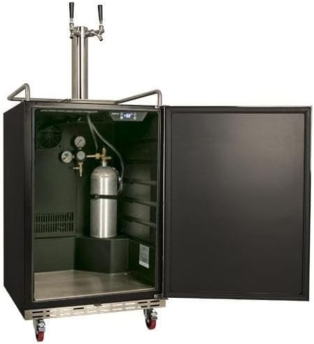 EdgeStar Full Size Dual Tap Built-In Kegerator - Stainless Steel Black