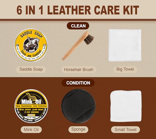 Leather Boot Care Kit Saddle Soap Mink Oil
