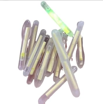 100Pcs Yellow Fishing Float Light Stick Fluorescent Lightstick Fluorescent Dark Glow Sticks Fishing Float Accessories 3mm Corks, Floats Terminal Tackle and Accessories