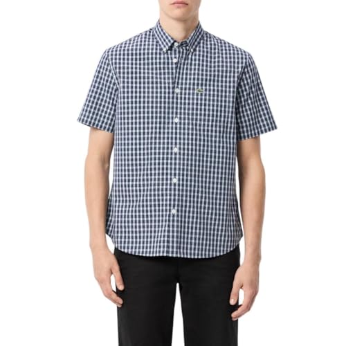 Lacoste Men's Core Collection Regular Fit Short Sleeve Checked Shirt
