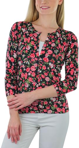 Image of ToBeInStyle Women's Long Sleeve Button Down V-Neck Cardigan