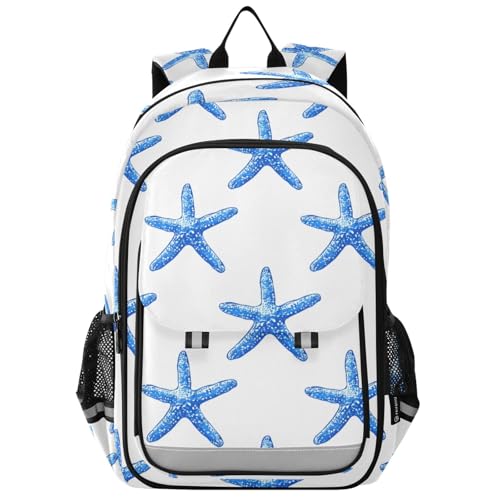 Sac à dos ordinateur enfant étoile de mer bleu pour école