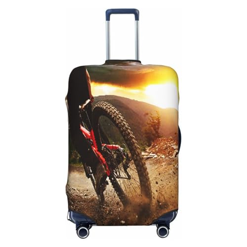 Mountain Biking Downhill Racer Luggage Cover for Suitcase, Suitcase Cover Protector Fit 22-24 Inch Luggage Travel Accessories, M