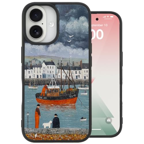 Coque iPhone 16 artistique pour femmes, le style peinture à l'huile au quotidien