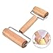 Produktbild Guanici Nudelholz Pizza ausroller Teigroller Kuchenblechroller Holzwaren Eckenroller Antihaftbeschichtung Pizzaroller Teigroller aus Buchenholz für Fondant, Pizza, Kuchen, Nudelteig und Mürbeteig