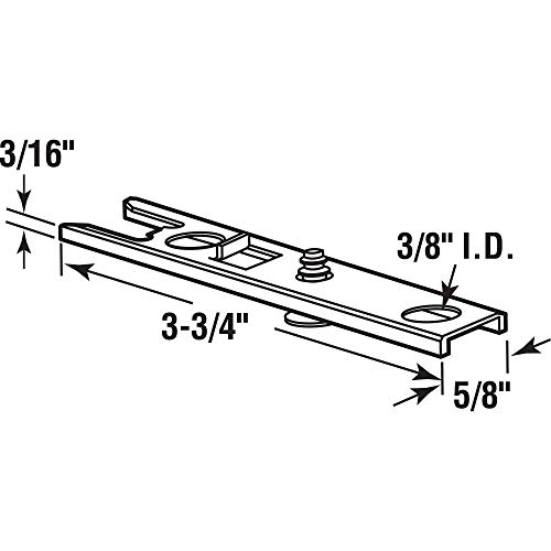 Prime-Line MP6823 soporte pivotante superior para puerta plegable de acero, Acme (paquete individual) miniatura 2