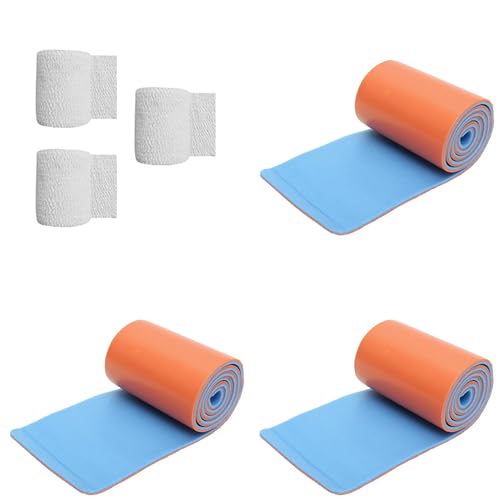 RAAKIMO スプリントロール 15cm×92cm 自己粘着包帯 脚 首 膝 手 固定 救急応急処置 緊急骨折の固定(3個セット)