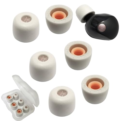 Image of Luckvan Memory Foam Earbuds Tips for Sony WF-1000XM5 Replacement Ear Tips WF-1000XM5 WF-1000XM4 Earbuds Case 3 Pairs Gray Small Ear Tips