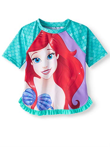 Disney The Little Mermaid Princess Ariel Toddler Girls Rash Guard Shirt