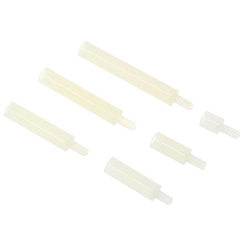PATIKIL Tornillos de separación M2.5, paquete de 180 tuercas hexagonales de nailon para placas base, cajas de computadora, placas de circuito,