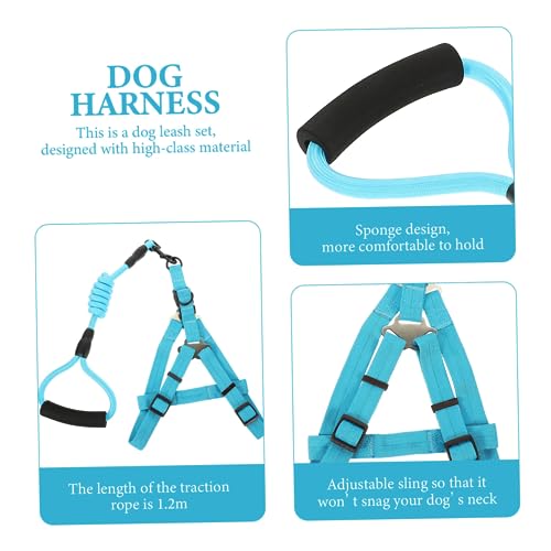 1 Jeu la Laisse du Chien Dog Leash Dog Harness collerettes pour Chiens Dog Collar Colliers pour Chiens Animaux Ceinture Promener Le Chien Sangle Nylon - Image 5