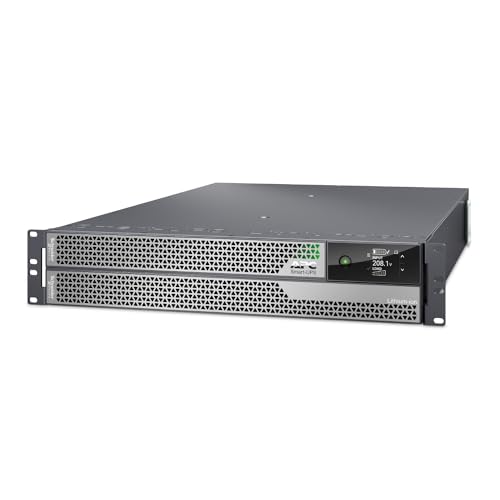 Image of APC Smart-UPS Ultra On-Line, 5000VA, Lithium-ion, Rack /Tower 2U, 208V, 2 L6-20R + 2 L6-30R NEMA outlets, Network Card, Extended runtime, W /rail kit - 2U Rack /Tower - 1.50 Hour Recharge - 208 V AC Inpu