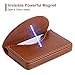 MaxGear Business Card Holder, PU Leather Business Card Case Pocket for Men or Women, Professional Slim Credit Cards Carrier Name Cards Holder Wallet with Magnetic Shut, Light Coffee