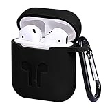 HDE AirPod Cover for Apple AirPods 2 1 Protective Silicone Air Pod Case Cover for 1st 2nd Generation Air Pods (Black, Red, Pink, Blue)