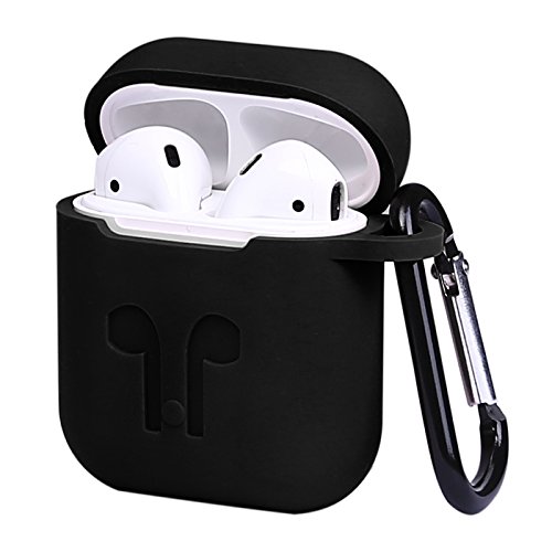 HDE AirPod Cover for Apple AirPods 2 1 Protective Silicone Air Pod Case Cover for 1st 2nd Generation Air Pods (Black, Red, Pink, Blue)