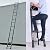 Black Telescoping Ladder 12.5FT Extension Ladder Telescopic Ladder Loft Attic Collapsible Ladder with 2 Detachable Hooks Adjustable Height Safety Lock for Roof RV Indoor Outdoor EN131 Safe Standard …