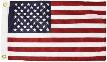 Quinn Flags 4X6' Knitted Polyester American Flag, Printed Stripes and Stars, Heading and Grommets Brand