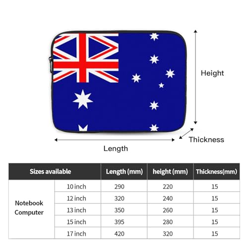 Australian Flag Laptop Sleeve Case 15 Inch Suitable For Notebook Computer Tablet Traveling Carrying Simple Case4
