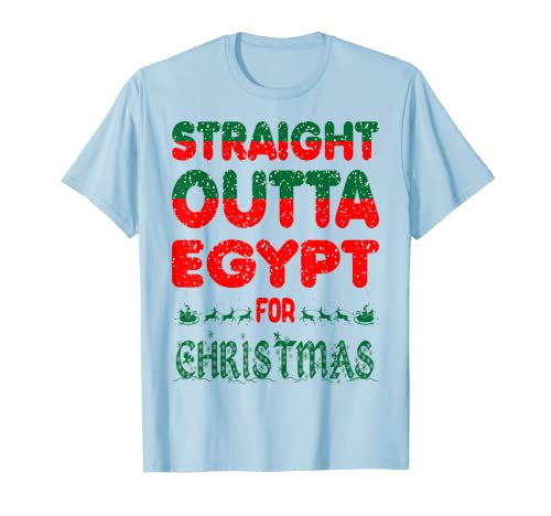 Straight Outta Egipto para regalo de suéter feo de Navidad Camiseta