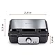 ALPINA Waffeleisen, 1000 Watt, Scharz-Silber