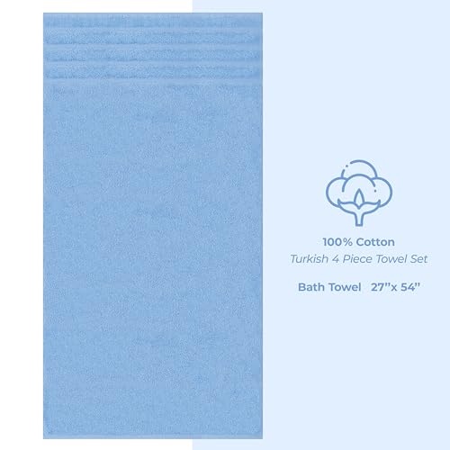 image for American Soft Linen Luxury 4 Piece Bath Towel Set, 600 GSM 100% Cotton