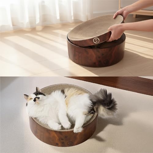 猫壱 バリバリボウル XL 交換用 つめとぎ 2個パック ダークブラウン