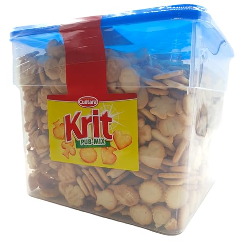 Pub Mix Krit - Cuetara - Bote de 1,250 gr - Surtido Cuetara Salado Horneado - Krit