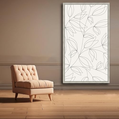 Tableau prêt à accrocher de qualité supérieure XBTYKPB toile feuilles art abstrait - 4