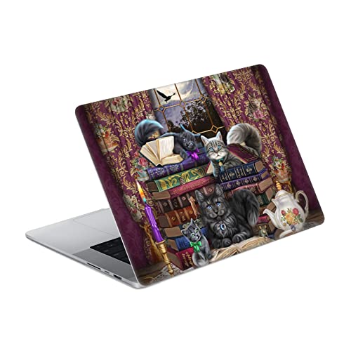 Autocollant MacBook Pro 16 chats et livres pour personnaliser votre bureau café