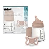 Suavinex, Biberón Anticólico + Chupete Zero Zero. Biberón de 180 ml con...