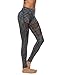 SOUTEAM Women's Mesh Workout Sports Pants Gym Yoga Leggings with Hidden Pocket (Large, Snow Grey)