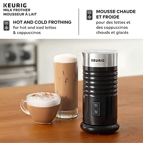 Keurig Milk Frother For Lattes And Cappuccinos, Features Hot And Cold Function, Black Keurig Milk Frother For Lattes And Cappuccinos, Features Hot And Cold Function, Black