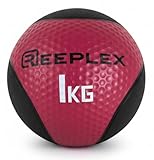 BSFIT® Balón Medicinal de Goma Pro – 1 kg Potencia Tus Rutinas con Esta Pelota con Rebote Medicinal - Balón Antideslizante para Levantamiento