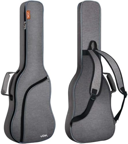 Capa Para Guitarra Acolchoada Voik BG-2200C Cinza Alça Dupla