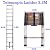 ZanGe 3.2M Multi-Purpose Extension Ladder, 10.5ft Stainless Steel Telescopic Ladder, Folding Extension 11 Steps Telescoping Industrial Household Daily Ladder, 330 lb Loading Capacity Save Space