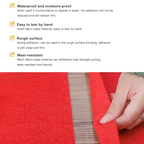 VOSSOT 2 Rolls Doppelseitiges Klebeband extra stark, 3cm x 10m doppelseitiges Teppichklebeband Klebeband, Starkes Doppelseitiges Premium Gewebe Klebeband für Wand Teppich und Heimdekoration