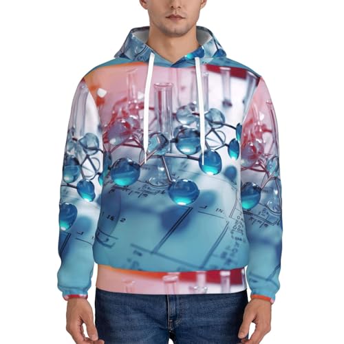 nanger Chemical Periodic Table Print Men'S Casual Hooded Sweatshirt, Thin Fleece Long Sleeve Hoodie Pullover With Pocket2