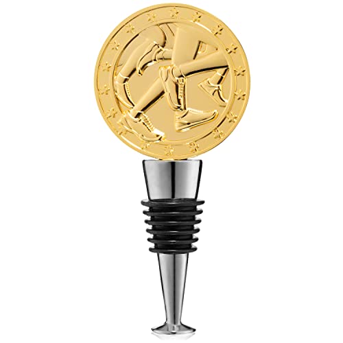 Wine Stopper Gold – Premium Gold-Medal Shaped Wine Bottle Stopper for Family and Friends – Unique Bottle Stopper Present for Runners and Athletes – Practical and Durable -Easy to Use